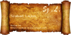 Szabad Lajos névjegykártya