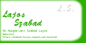 lajos szabad business card